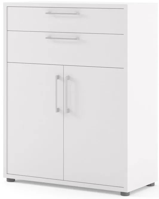 Dulap Modulo 89 x 40 x 113 cm, sertare și uși, alb