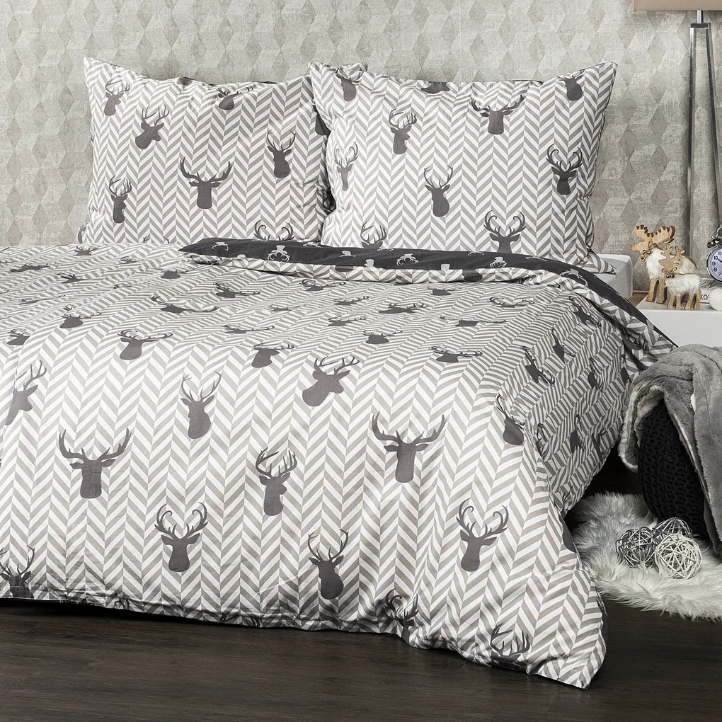 Lenjerie bumbac 4Home Reindeer, 220 x 200 cm, 2 buc. 70 x 90 cm, 220 x 200 cm, 2 buc. 70 x 90 cm