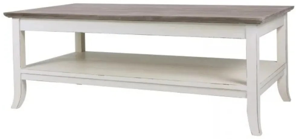 Masuta de cafea, alb, din lemn, L120 cm, Durieux