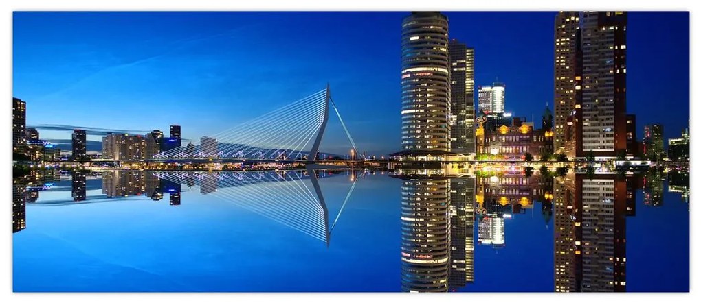 Tablou - Rotterdam nocturn (120x50 cm)