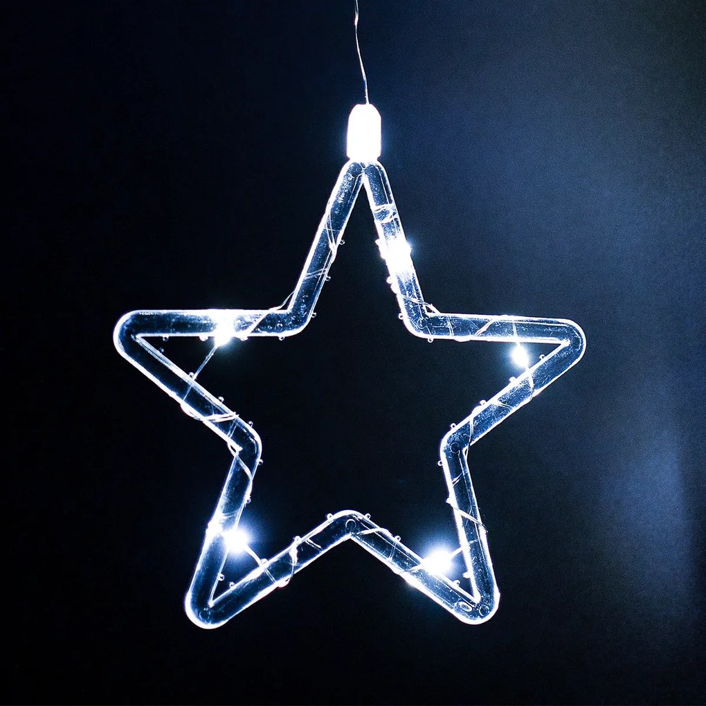 Decorațiune luminoasă pentru exterior Stars,200x60cm, LED, alb strălucitor, temporizator, 200 cm
