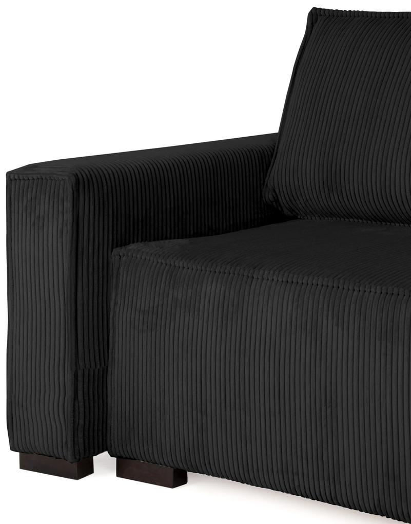 Canapea extensibila cu trei locuri neagra SMART