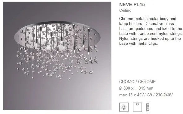 Plafonier modern diametru 80cm NEVE PL15 030784