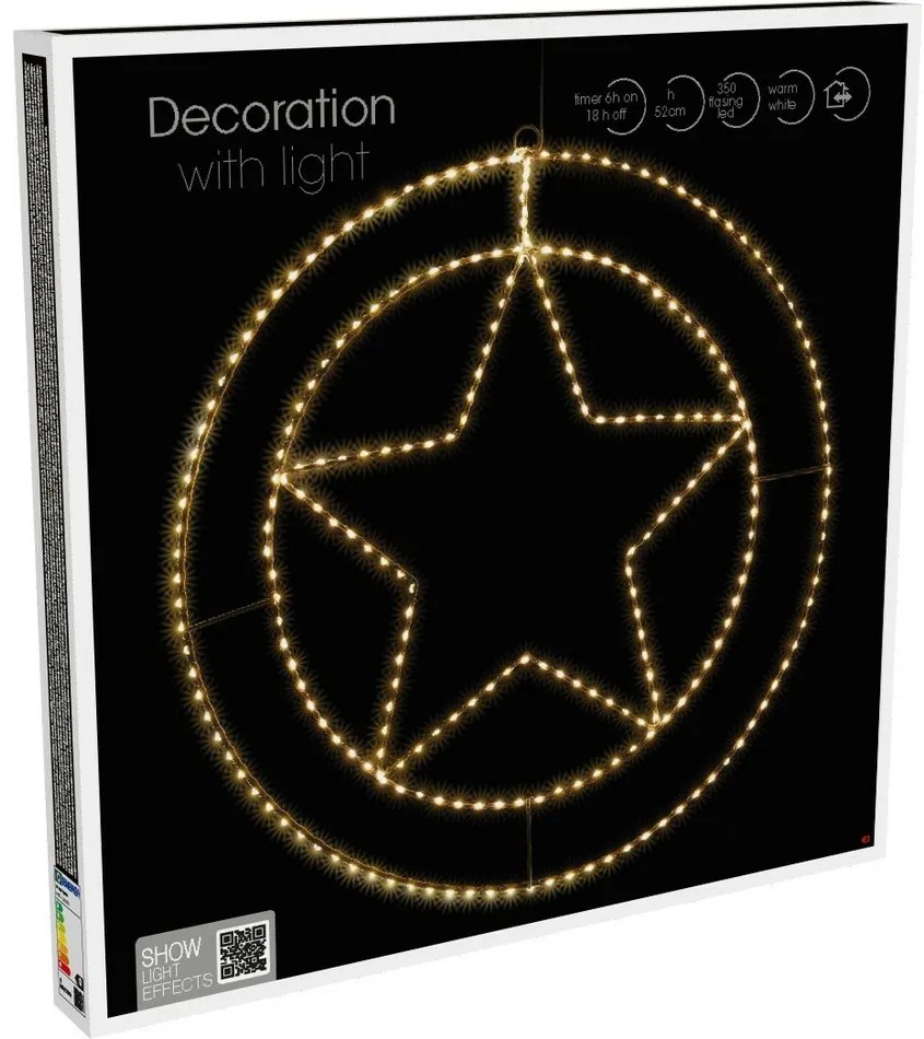 Decorațiune luminoasă de Crăciun LED Trinket Star 270 LED, 52 cm