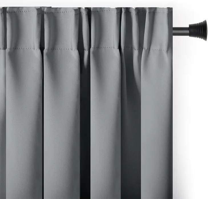 decoDoma Draperie groasă blackout RESTILO argint 140 x 245 cm 1 buc