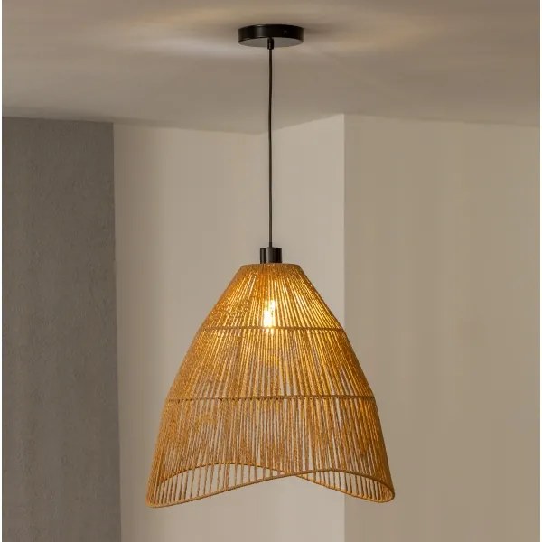 Brilagi - Lampă suspendată LED pe cablu CERIA BOHO 1xE27/40W/230V Ø 50 cm maro