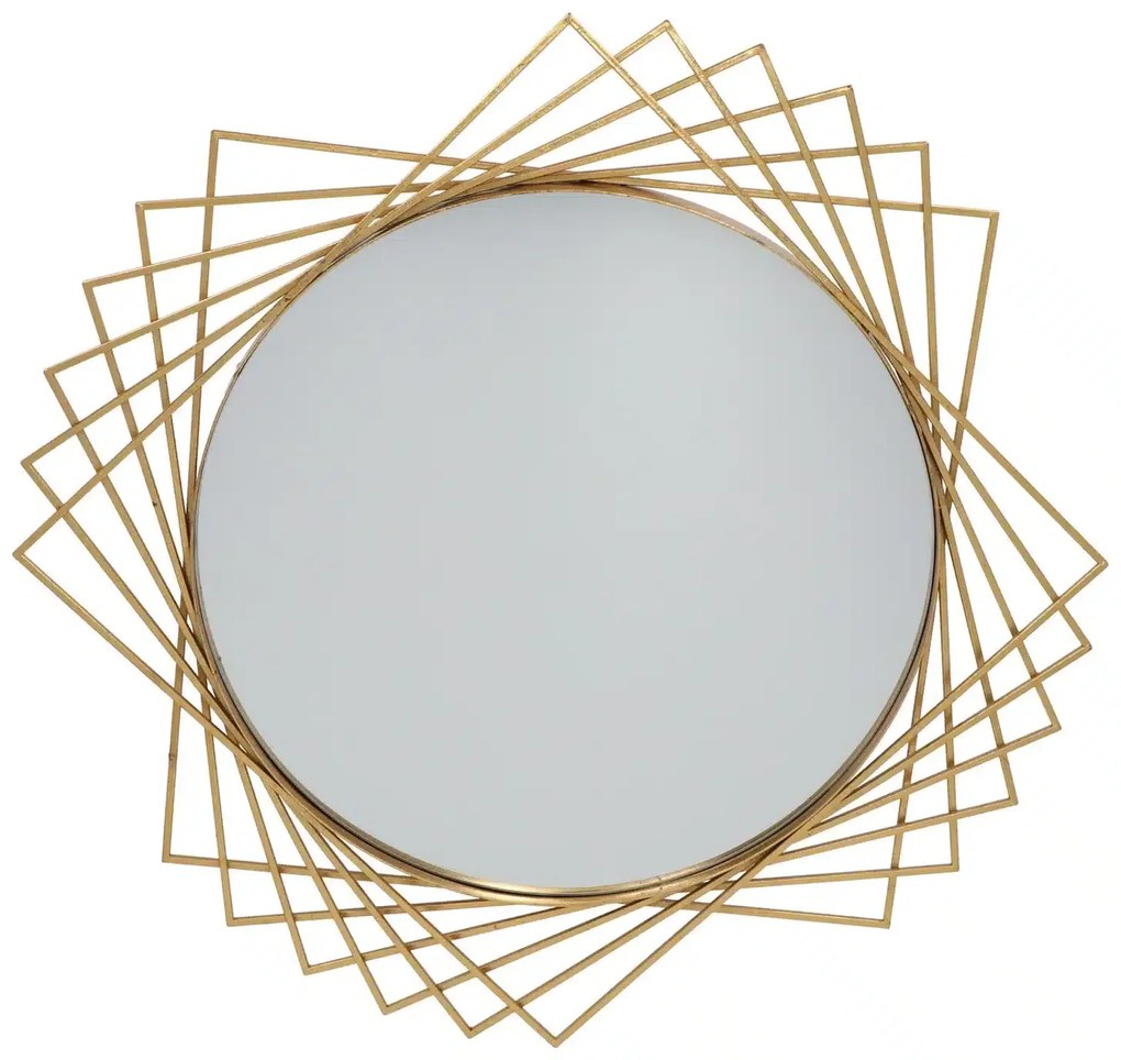Oglinda geometrica Glam,auriu, ⌀ 85 cm