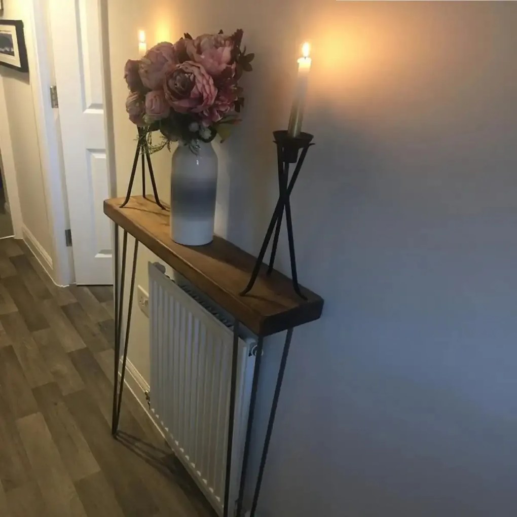 Masuta hol intrare, suport calorifer, seria wood Homs, 90 x 20  x 85cm,700076