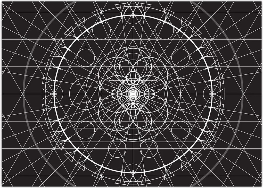 Tablou - Abstracție cu ceas (70x50 cm)