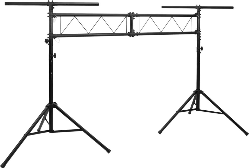 vidaXL Suport de reflector, negru, 338x115x(180-300) cm, oțel