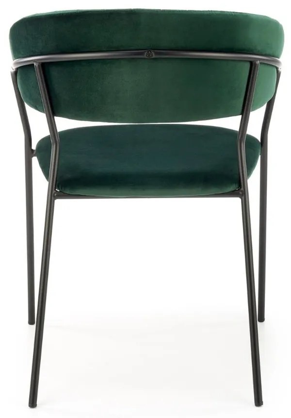 Scaun de bucaterie Rolland, verde/negru
