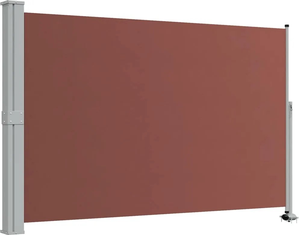 vidaXL Copertină laterală retractabilă de terasă, maro, 160 x 300 cm
