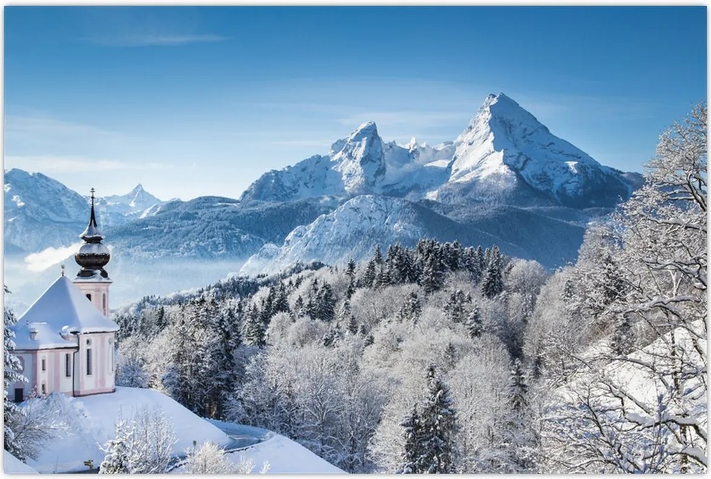 Tablou - Peisaj cu ninsoare (90x60 cm)