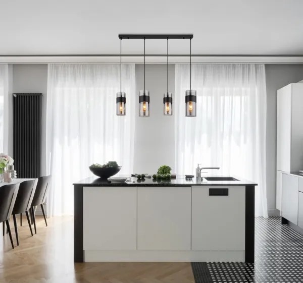 Lustră pe cablu Globo 15718-4 SCARFINA 4xE27/60W/230V