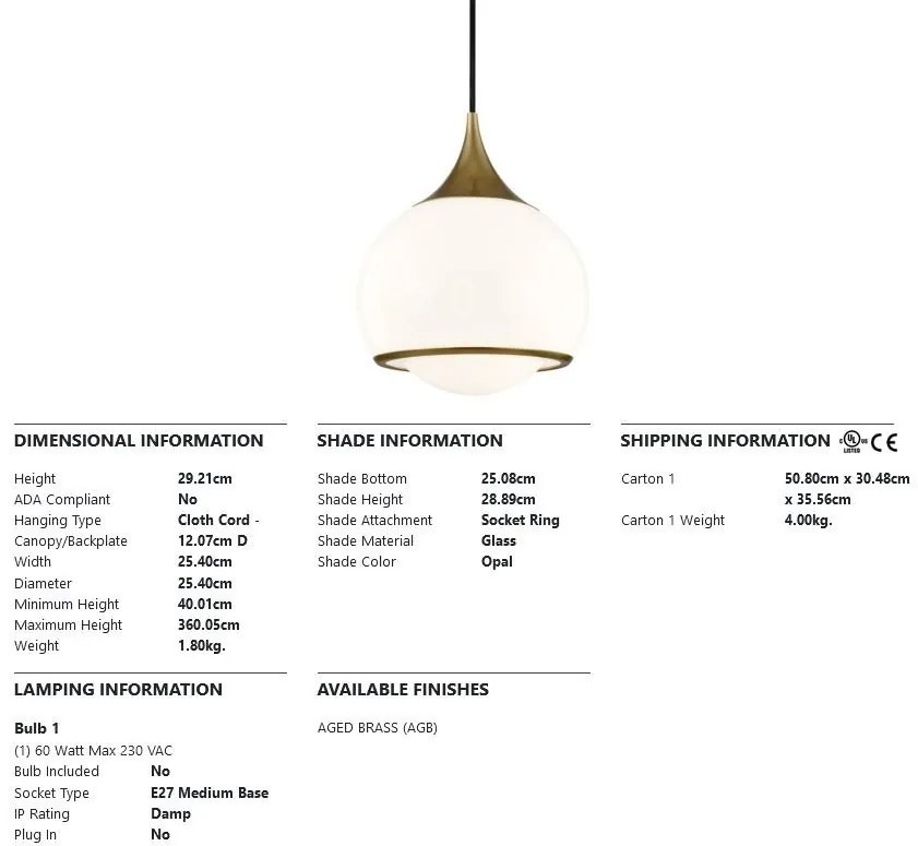 Pendul design modern REESE small