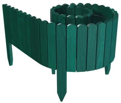 Gard de gradina decorativ din lemn, verde, 200x30 cm