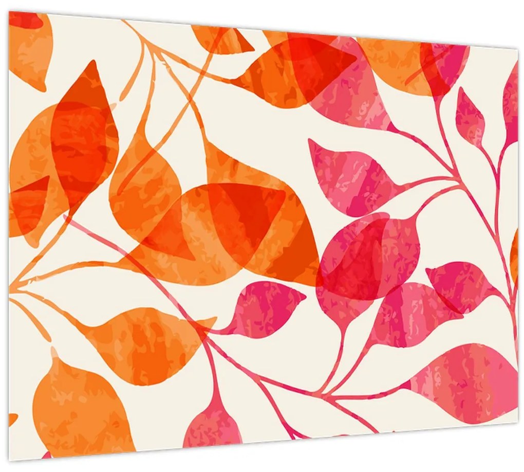 Tablou - Frunze portocalii (70x50 cm)