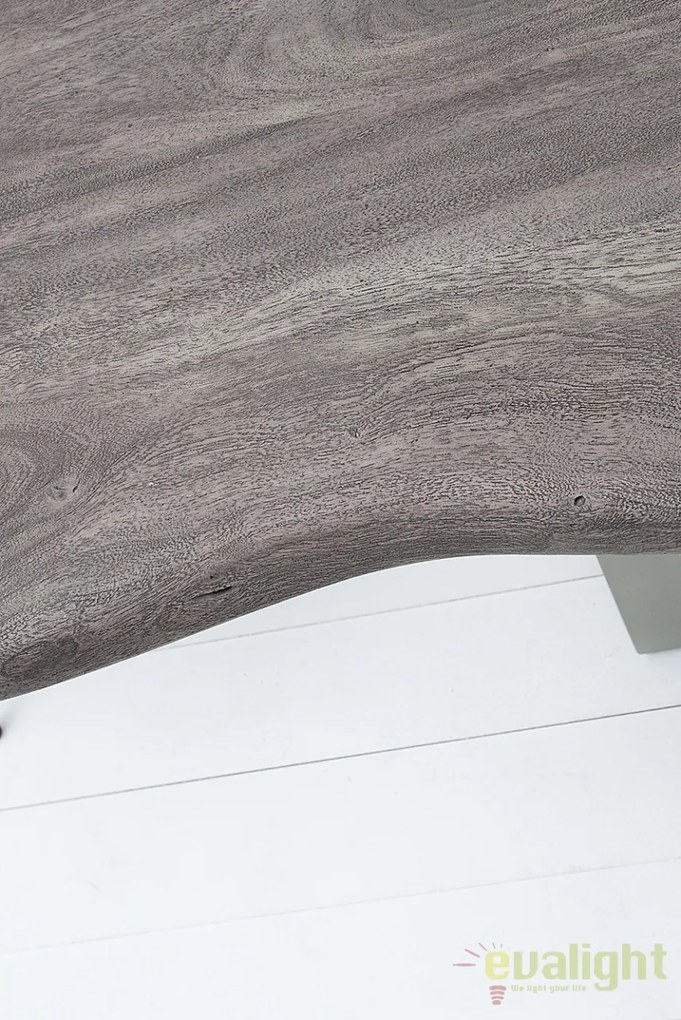 Masa din lemn design industrial style Mammut 200cm otel/ salcam gri, A-37240 VC