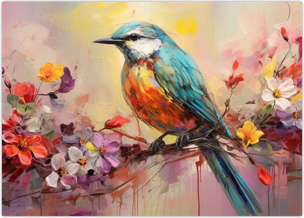 Tablou - Pictura de o pasăre (70x50 cm)