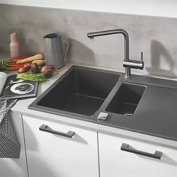 Baterie bucatarie Grohe Minta antracit periat Hard Graphite