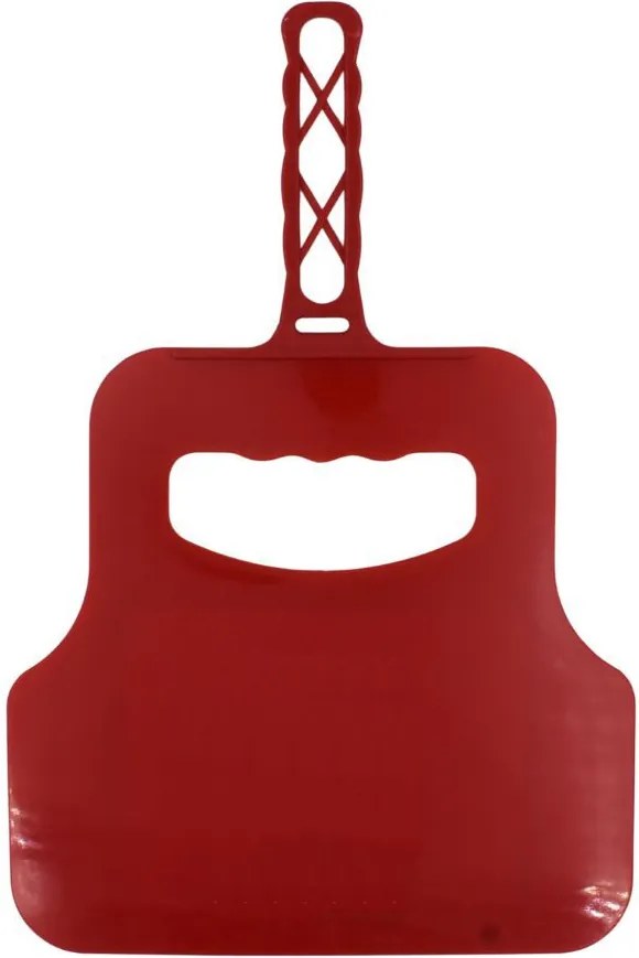 Evantai grătar BBQ 31 cm, ventilator manual aprindere cărbuni, plastic rezistent, roșu