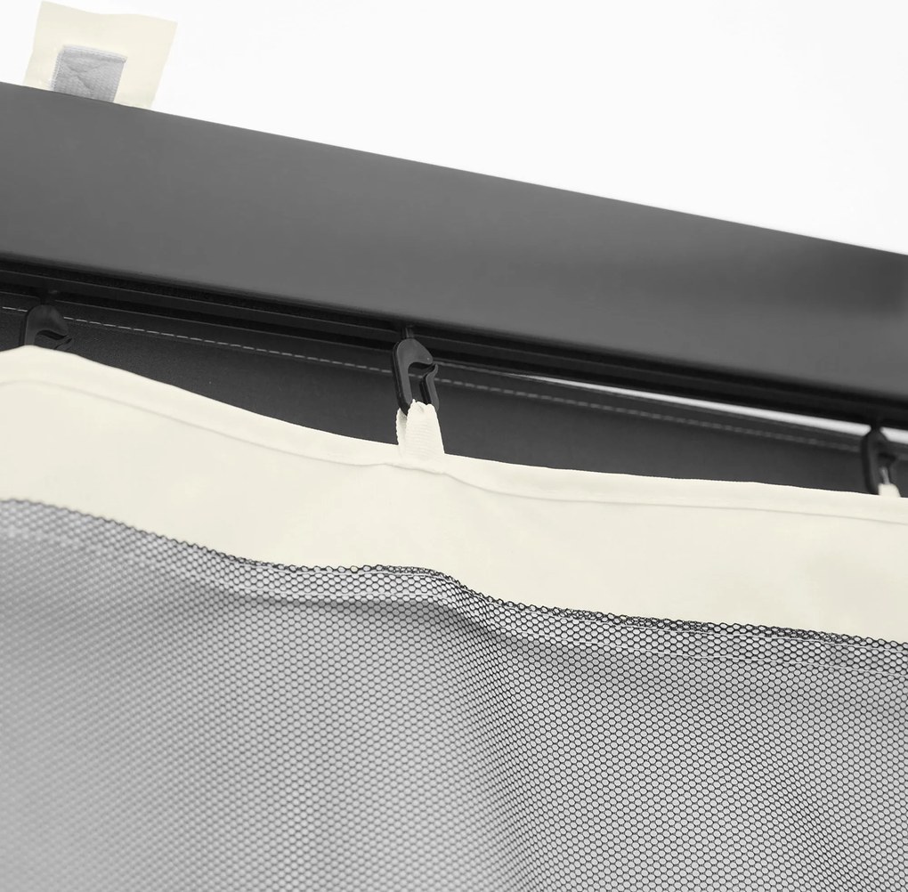 Outsunny Plase de țânțari pentru cort de grădină 3 x 3 m - set de 4 plase de țânțari cu fermoar + cârlige de prindere - poliester nylon | Aosom Romania