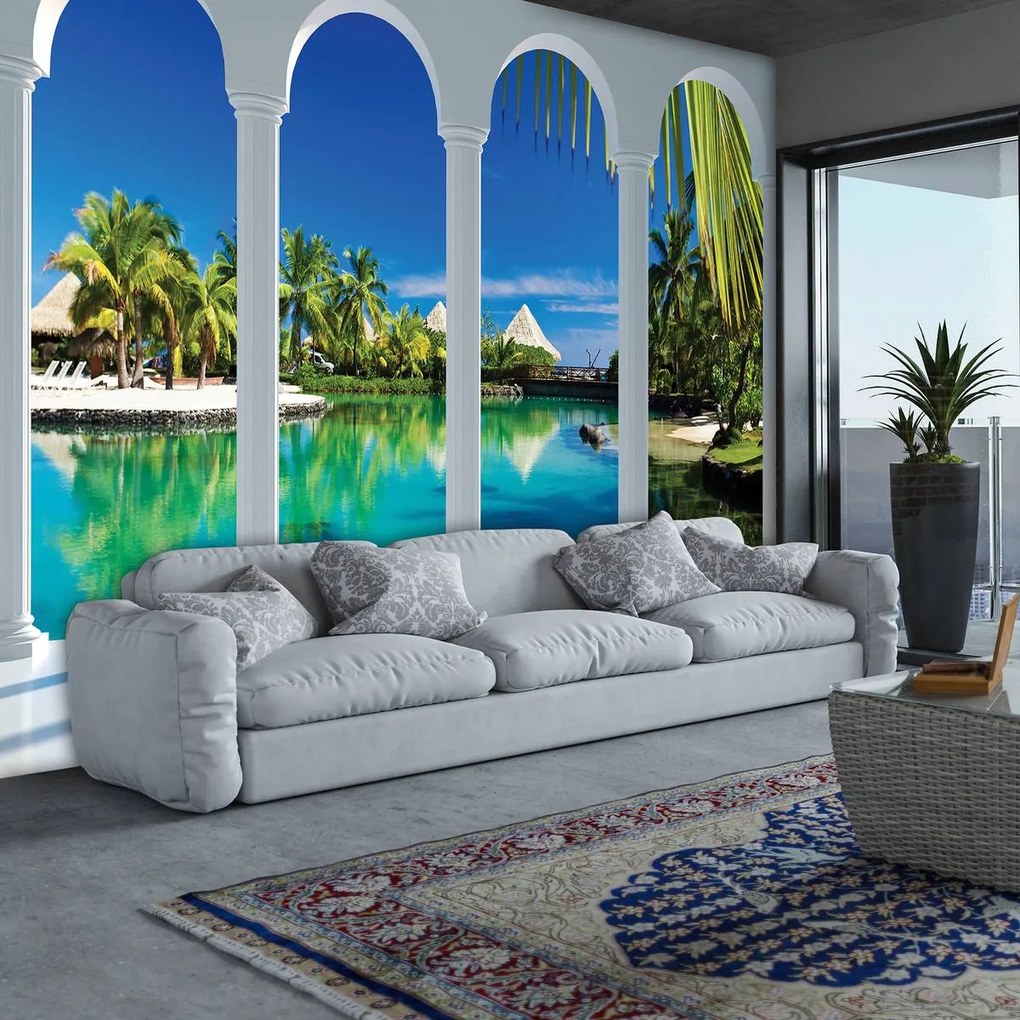 Fototapet - Privire spre Maledive (152,5x104 cm)