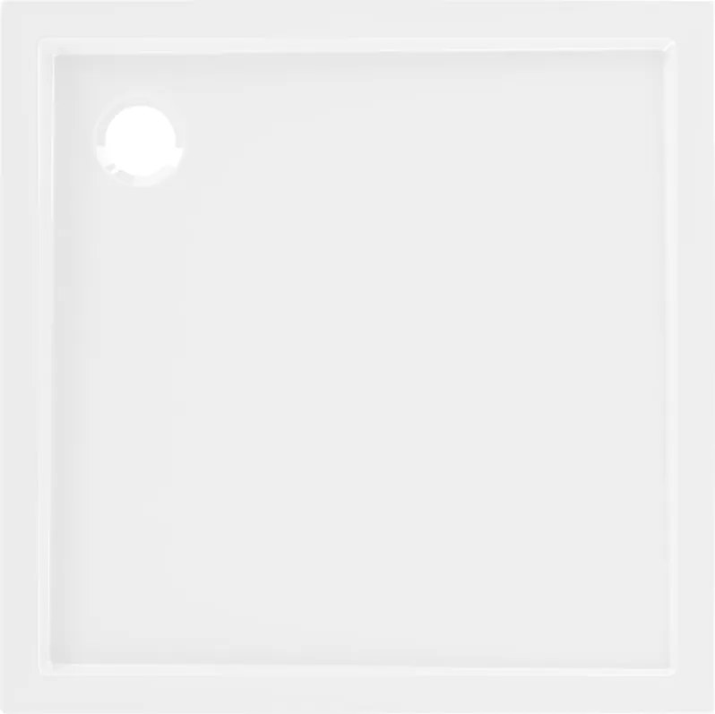 Mexen Flow cadă de duș pătrată slim 90 x 90 cm, alb lucios - 46S109090