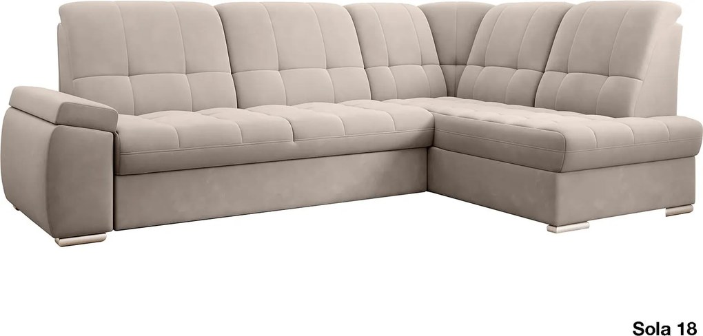 Colțar lemn masiv Extensibil Theo 272x192cm Ladă Depozitare Personalizabil - Gojo 04, Dreapta