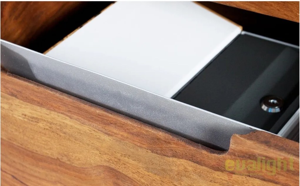 Dulap cu sertare si role, colturi rotunjite din lemn de trandafir Goa 60cm A-35896 VC