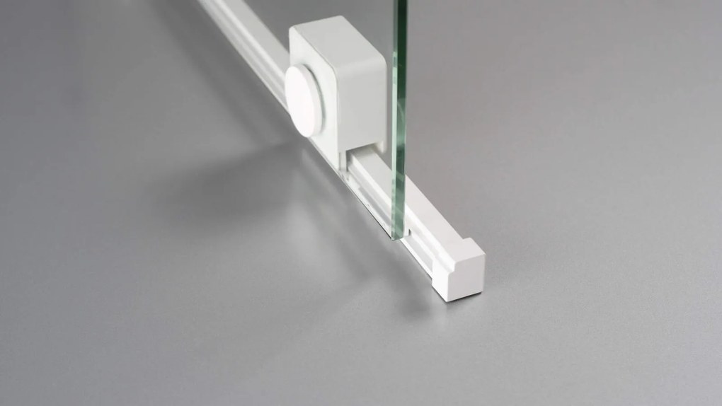 Perete de dus alb, paravan cu usa culisanta, 140x195 cm Deante Prizma 1400x1950 mm, Alb