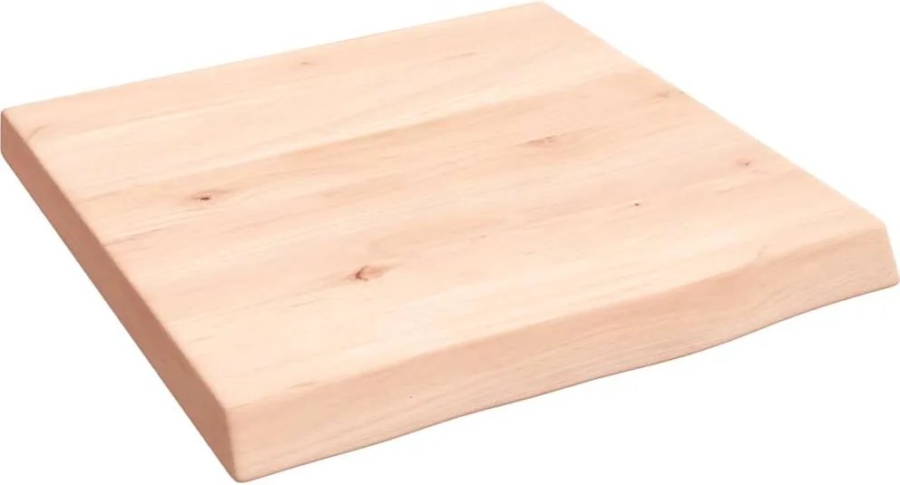 vidaXL Poliță de perete, 40x40x(2-4) cm, lemn masiv de stejar netratat
