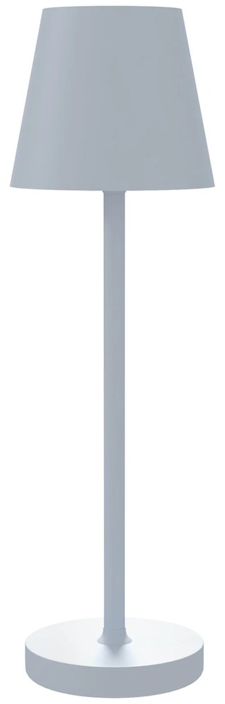 HOMCOM Lampă de Masă cu 3 Lumini Albe, Lampă de Birou Portabilă, Modernă cu Cablu Inclus, Ø11,2x36,5 cm, Gri | Aosom Romania