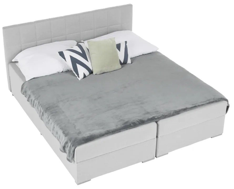 Pat tip BOXSPRING 180x200, gri deschis, FERATA KOMFORT