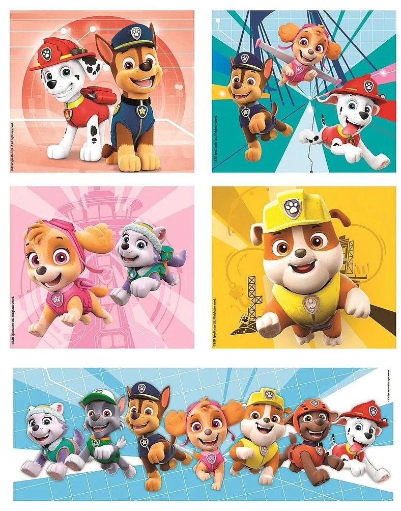 Patrula Cățelușilor Everyone Puzzle Clementoni 10 în 1