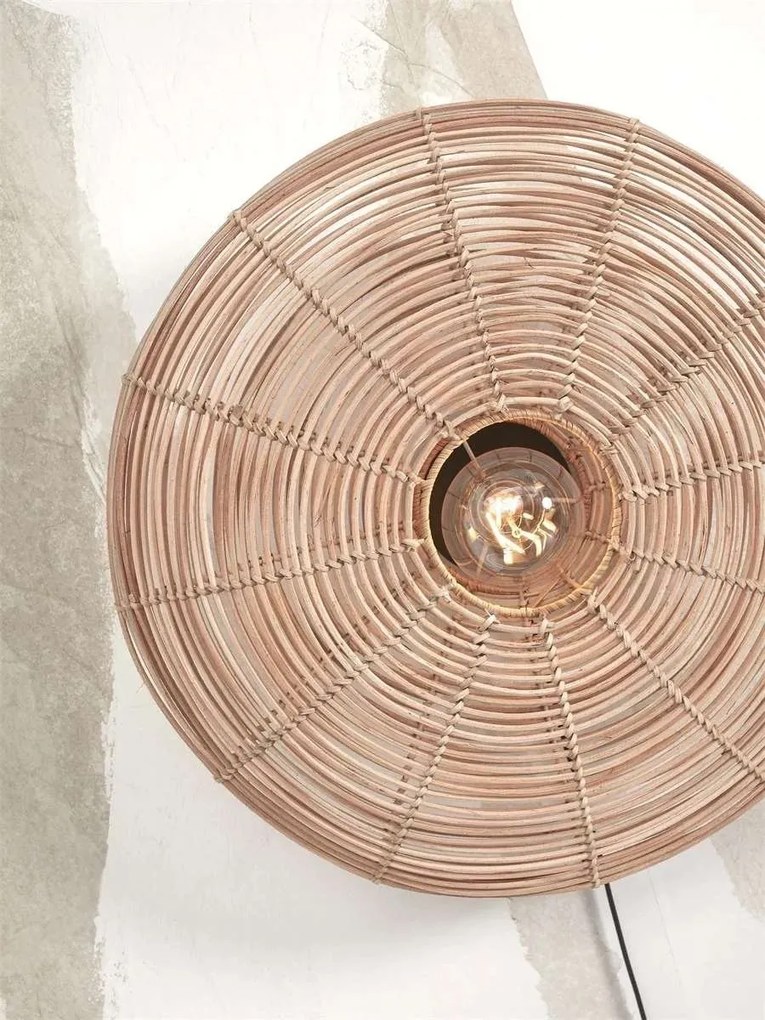 Aplica de perete eco din ratan Tanami disc L, nat