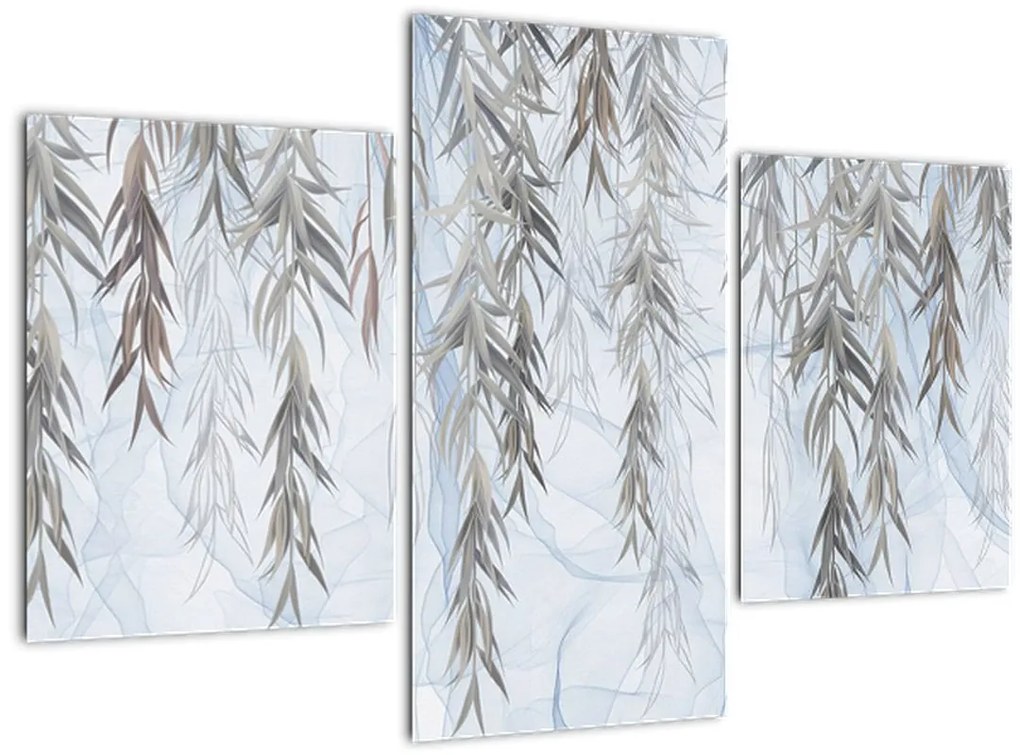 Tablou - Crenguțe de salcie fundal albastru (90x60 cm)