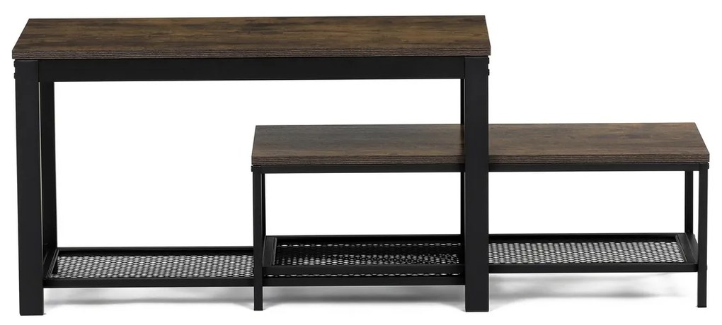 Set de 2 suporturi pentru pantofi, lemn vechi