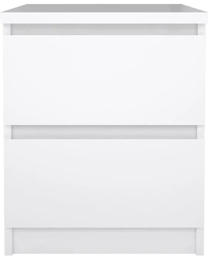 Noptieră Simplicity III, alb lucios