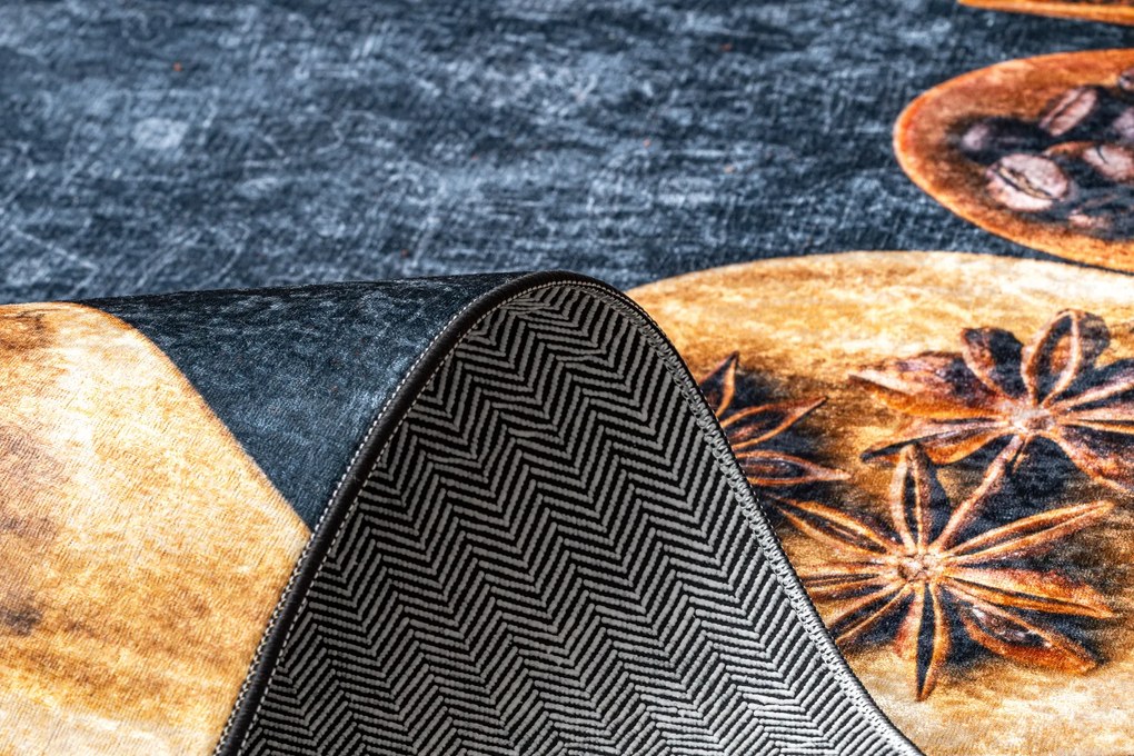 ANDRE 2811 covor lavabil linguri, bucatarie, anti-alunecare - gri / bej