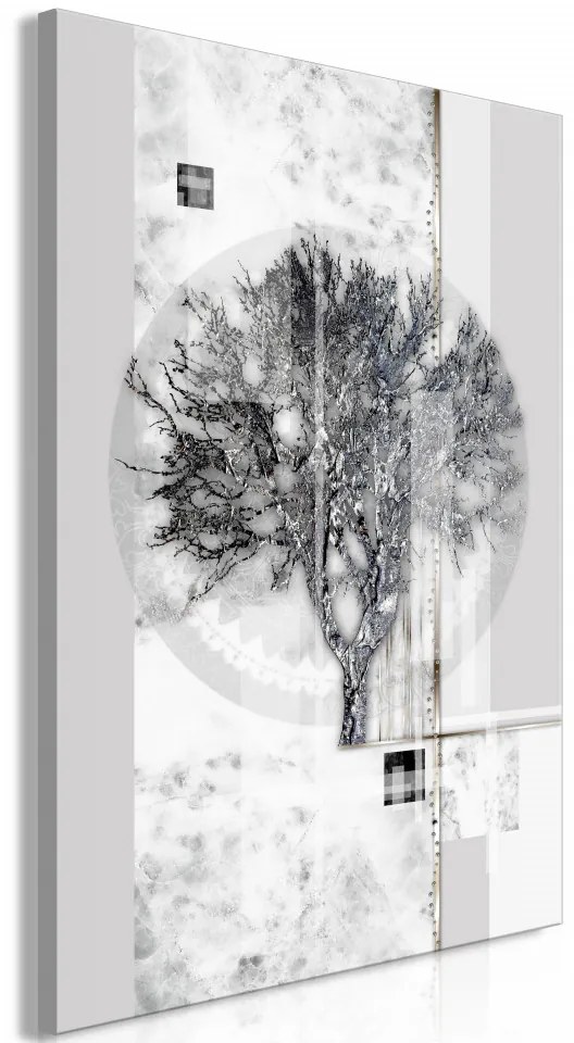 Tablou - Silver Tree (1 Part) Vertical