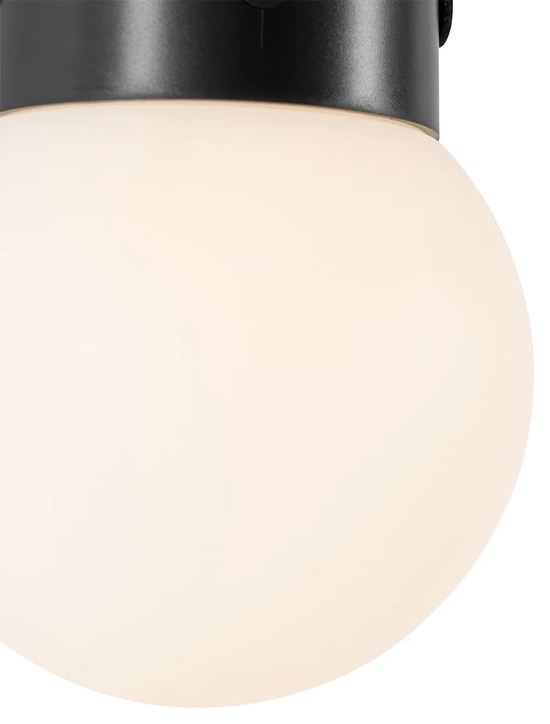 Lampă suspendată pentru exterior neagră, inclusiv LED, cu dimmer în 3 trepte, solară - Cornelia