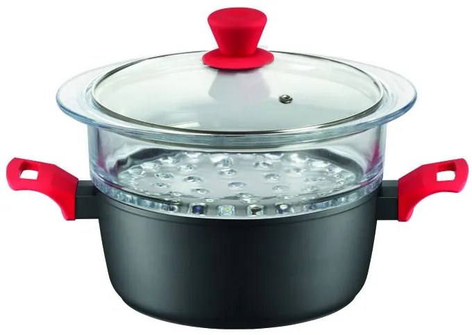 Oala pentru gatit la aburi cu invelis Qualum Coating 20cm Presto