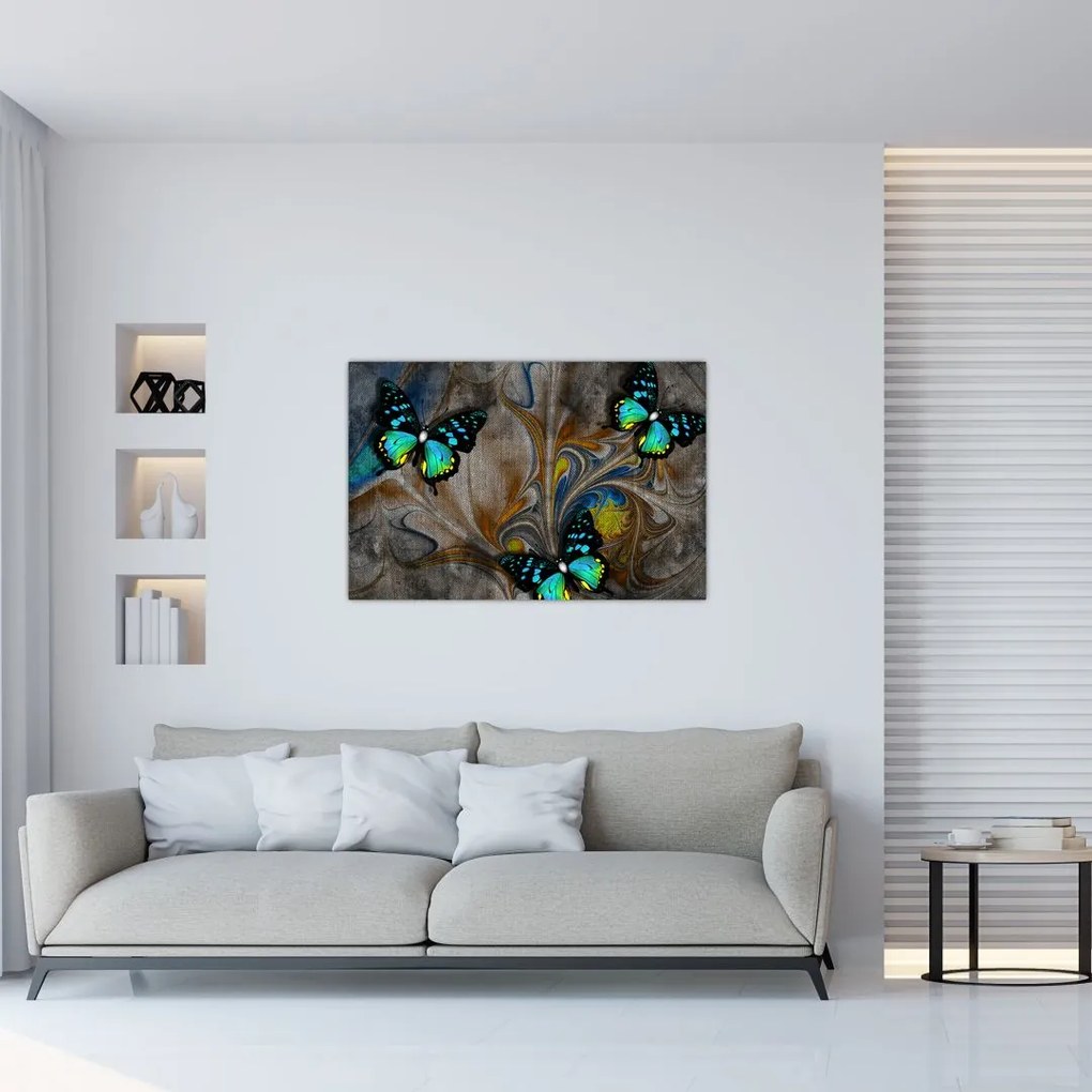 Tablou - Fluturi strălucitori în imagine (90x60 cm)