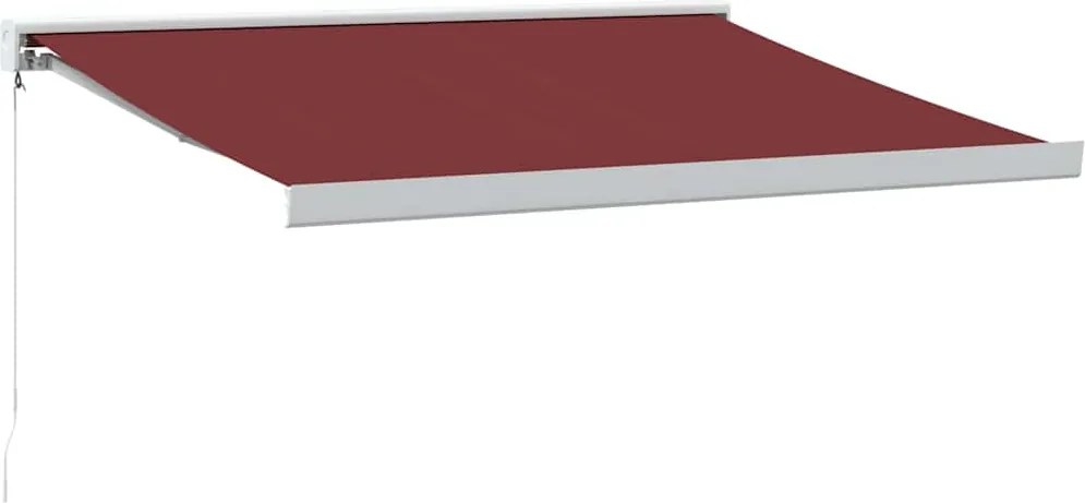 vidaXL Copertina retractabilă manual, vișiniu, 350x250 cm