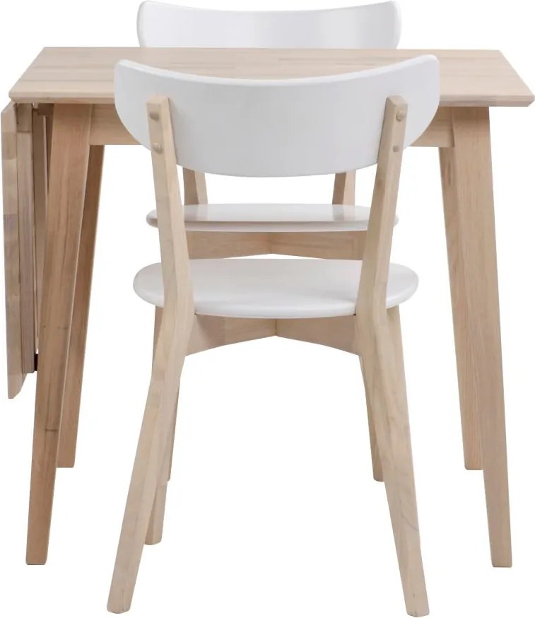 Masă de dining pliabilă din stejar lăcuit Rowico Mimi, 80 x 80 cm, mat