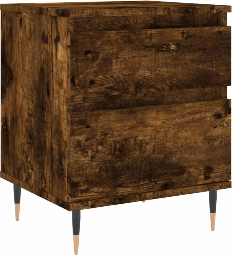 vidaXL Noptieră, stejar fumuriu, 40x35x50 cm, lemn compozit