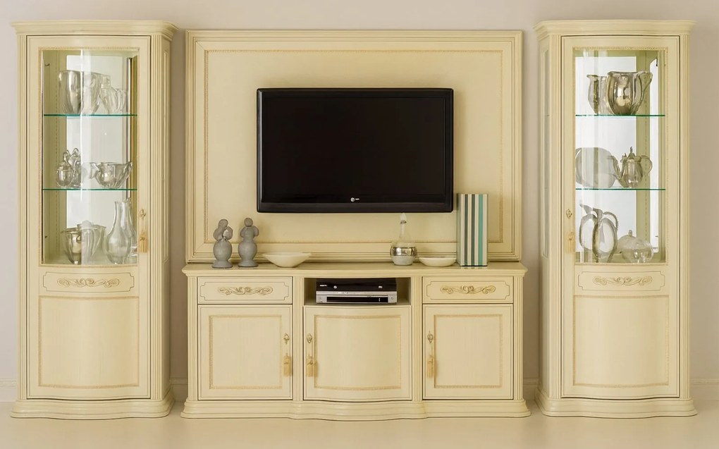 Set lemn masiv crem Living Caterina