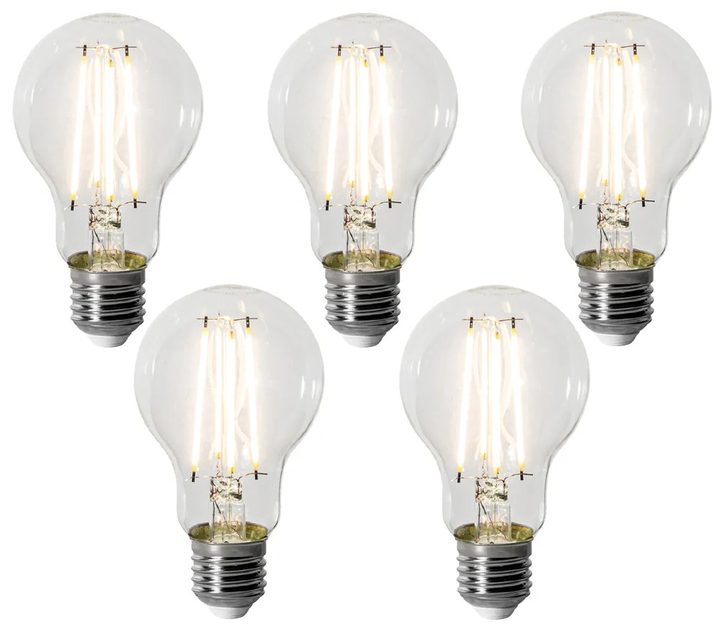 Set de 5 becuri LED E27 dimabile A60 8W 900 lm 3000K