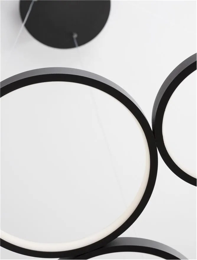Lustra LED suspendata design modern MAGNUS R3 neagra